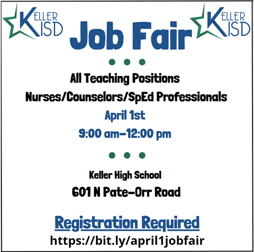 Job Fair April 1, 2023 Professional positions Registration Required https://bit.ly/april1jobfair